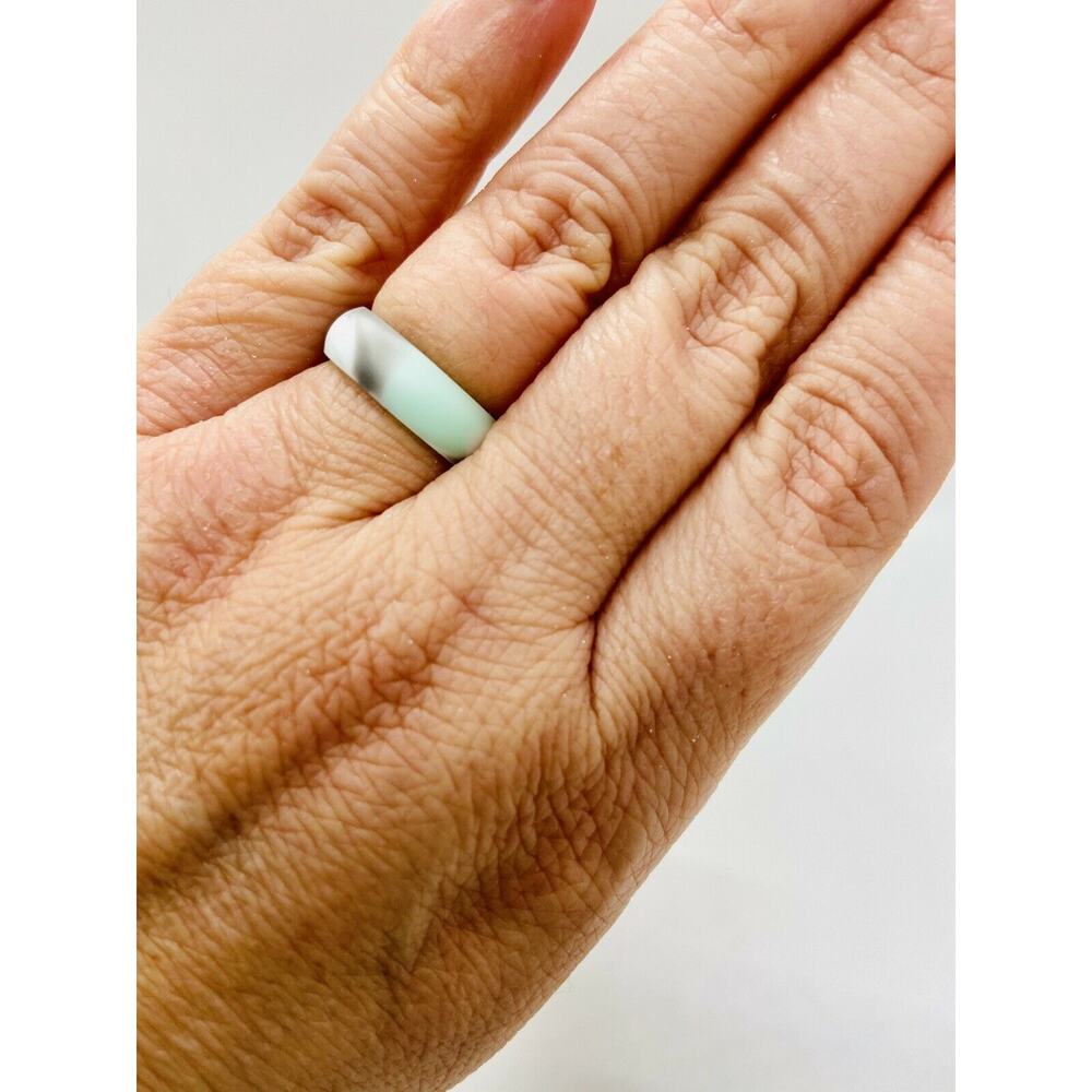 Silicone Weddings Ring For Women - Mint Chip Camo  (1 Ring) - Picture 6 of 8